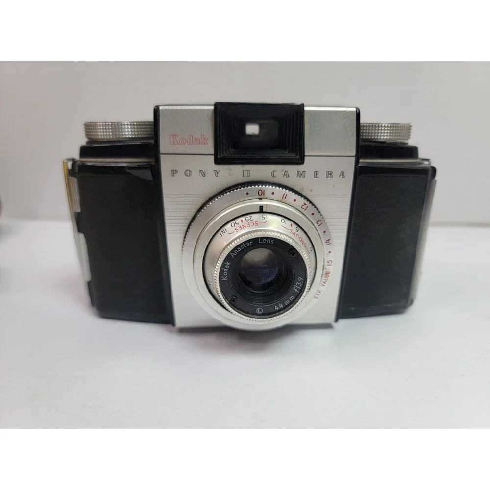 Vintage Kodak Pony III Camera 35mm Film Camera w/ Anastar 44mm f/3.9 Lens & Case